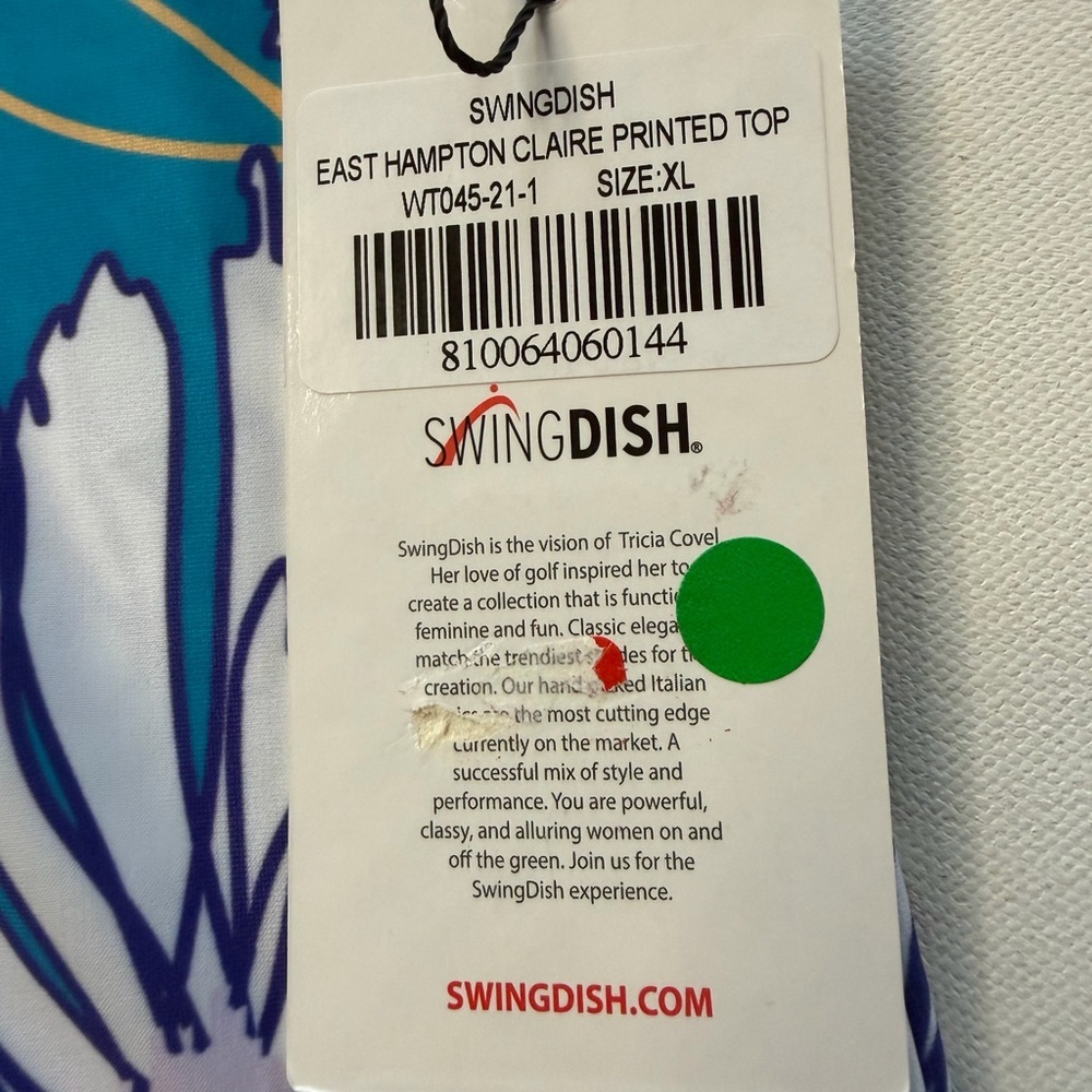 NWT Women's SwingDish Claire Printed Top Size XL MSRP $89 (P) - Picture 2 of 8